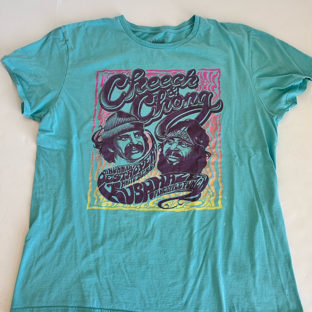 Cheech & Chong Graphic Tee in Teal